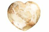 Polished Triassic Petrified Wood Heart - Madagascar #194923-1